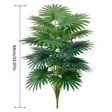 24 Leaves Large Artificial Greenery Plants, 1Pack Artificial Plants Shrubs Stems For Indoor, Outdoor, Garden, Porch, Balcony, Office And Home Decor, No Container Included - A5-33.09" - Xem 2