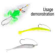 10Pcs Weedless Wacky Rig Hooks - High Carbon Steel Sharp Barbed Fishhooks With Wire Guard For Soft Bait Fishing Tackle