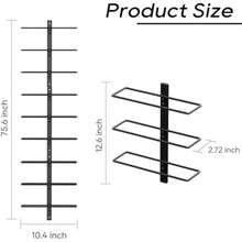 TJ.MOREE Wine Rack Wall Mounted Wall Wine Rack For 18 Wine Bottles Wood Wine Racks For Wall Wine Holder Wall Mounted Wine Bottle Racks For Kitchen Dining Room Bar - as pic - View 5