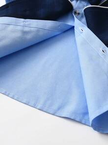 Bộ đồ 2 món cho bé trai - Áo sơ mi tay ngắn có nơ và quần short màu xanh navy, thời trang & quyến rũ cho tiệc sinh nhật, biểu diễn, sinh nhật đầu tiên, đám cưới, tiệc chiêu đãi - Màu xanh hải quân - Xem 7