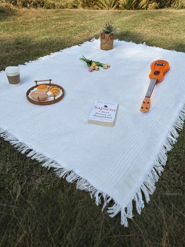 1 pièce Tapis de pique-nique style bohème, couverture de camping, nappe, tapis de pelouse d'extérieur. Équipement de camping de style bohème, couverture pour sieste, tapis imperméable pour pique-nique. Convient pour pique-nique extérieur, fête de vacances, décoration de chambre/salon, voyage extérieur, cadeau de la Saint-Valentin, décoration intérieure