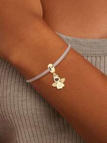 1PC 925 Sterling Silver Angel Bead Fit For Women Bracelets Bangles DIY Jewelry Making And Daily Outfit Matching Jewelry Decoration For Girls