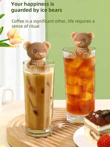 1pc Bear Shape Silicone Ice Cube Tray, Viral Ice Cube Mold For Coffee, Tea, Milk Tea, Ice Bag