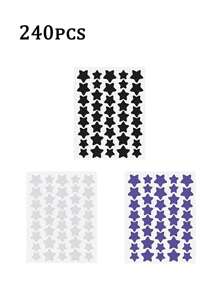 2000/1400/1120/400/240 Pcs Star Stickers, Halloween & Christmas Decoration Stickers, Colorful Five-Pointed Star Stickers For Party, Holiday Photo Decoration, Face Decor Stickers (1 Sheet Per Color), For Decoration Only (Not For Makeup)560/280/160/80/40pcs,Makeup,Cheap,Room Decor,Vanity,Travel,Bedroom,Makeup Accessories