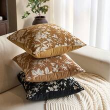 1pc Chenille Jacquard Vintage Medieval Style Decorative Pillow Cover, Square Sofa/Couch Throw Pillow Case For Living Room Home Decor, Suitable For Sofa, Living Room, Bedroom, Farmhouse, Also As A Gift