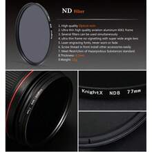 KnightX 三合一 ND4 ND8 ND16 中性密度滤镜，高透光率，减少光线，防止过曝，兼容佳能尼康单反/微单相机，镜头滤镜，适用于摄影和视频拍摄。 - 彩色 - 查看 5