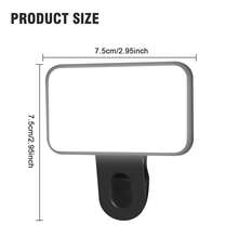 多功能方形 LED 灯、移动迷你夹、可调节三色补光灯、带夹子、USB 充电线、袖珍便携式补光灯、紧凑设计 - 迷你补光灯手持补光灯 - 适用于手机、自拍 Vlog、相机、笔记本电脑灯，适用于摄影、视频会议和直播，兼容 Android 手机手机便携式 LED 视频灯可调光适用于智能手机、相机和化妆、自拍和直播