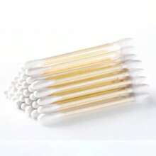 500PCS Disposable Cotton Swab Box With Double End Round Head For Makeup And Makeup Removal Daily Cleaning Pet Care Multi-Purpose,Random Box Packaging Style;