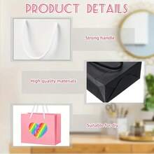 10 Mini Party Gift Bags With Handles In 3 Colors -4x4x6 Inches, Cute Mini Small Gift Bag Perfect For Graduation, Wedding, Party, Birthday, Earrings Jewelry Storage, Party Decoration Supplies And More - Multicolor - View 5