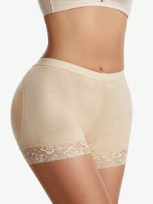 1pc Women Padded Butt Lift Shorts, Sexy Shapewear Panties With Removable Sponge Pads, Booty Enhancer, Tummy Control
