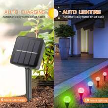 1 pièce Boule lumineuse à bulle solaire, à énergie solaire, 1 pour 10/20/30 guirlandes lumineuses de jardin à LED, Boules de cristal décoratives pour l'éclairage paysager, pour villas, cours, allées, pelouses, décoration de fête. Chargée automatiquement au soleil pendant la journée, s'allume automatiquement après la tombée de la nuit.