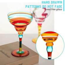 1 Pc, 250ML, Artificial Hand Painted Crystal Red Wine Glass, Cocktail Glass, Margarita Glass, Suitable For Home, Holiday Gatherings And Parties