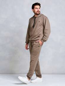 Men's Sweatshirt And Pants Set - Gris Oscuro - Ver 3