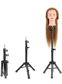 Wig Head Stand,Wig Stand Tripod Mannequin Head Stand Metal Adjustable Holder For Mannequin Head,Manikin Head,Training Head