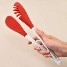 1pc Silicone Food Tongs, 2-In-1 Detachable Pasta/BBQ Tongs, Oven Safe & Dishwasher Safe