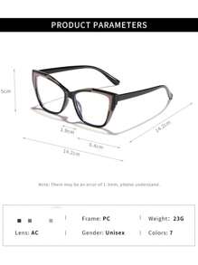 1 Pair Fashion Tinted Glasses, Women's Decoration Casual Retro Color Matching Cat-Eye Non-Prescription Glasses, Suitable For Daily Wear, Computer, Mobile Phone, Reading, Walking, Shopping, Street Photography