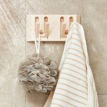 2 piezas Ganchos adhesivos plegables e invisibles, diseño giratorio ultrafino montado en la pared, para almacenamiento en baño, cocina, sin perforación y sin daños