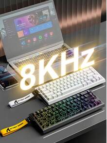 X68HE 磁轴机械键盘，等高键帽，有线 RGB 游戏键盘，具有可调驱动力和低延迟 - 彩色 - 查看 6