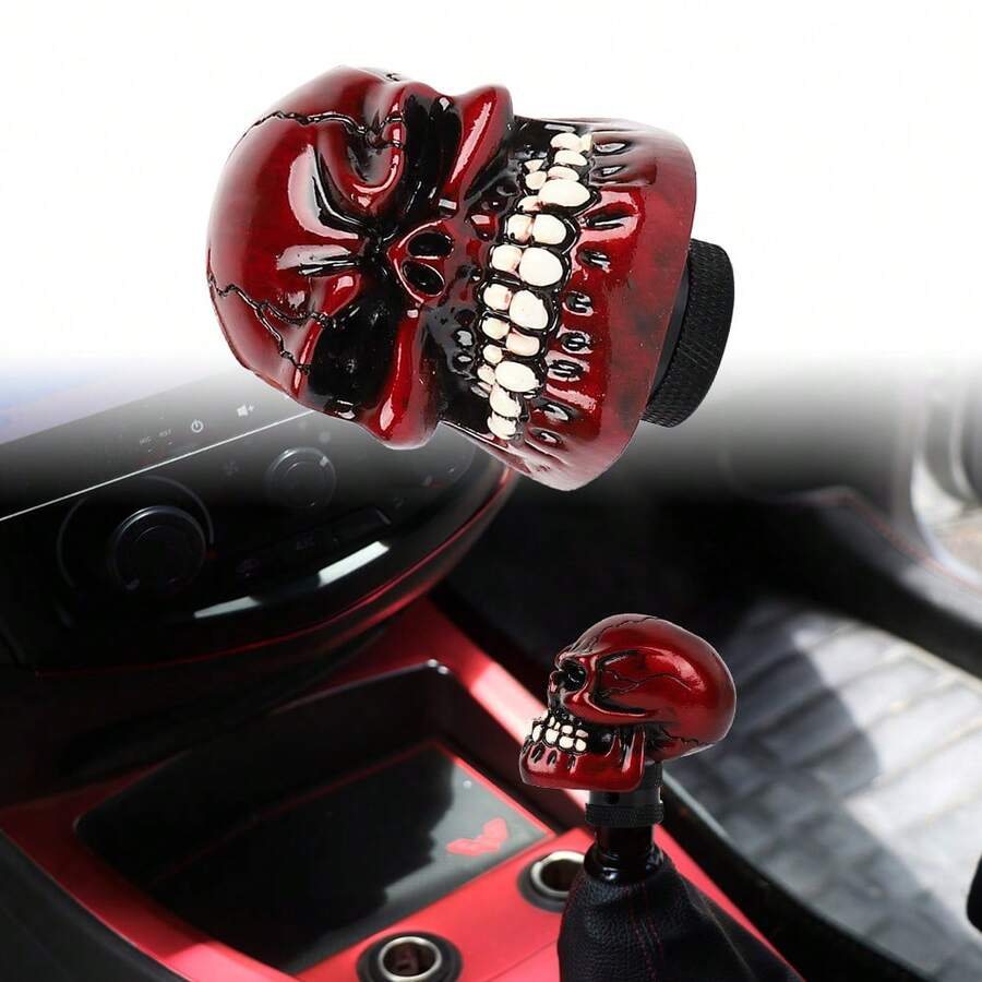 Car Skeleton Gear Shift Knob, Skeleton Lever Manual Shift Knob, Skeleton Soldier Grip, Skeleton Style Suitable For Most Manual And Automatic Transmissions