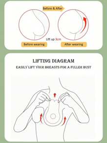 10/20/50 Pieces Disposable Pasties Nipple Covers With Lift, Invisible Nipple Petals Beige