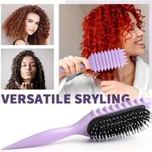 1 件全新升级卷发定型刷，卷发刷采用特殊设计，卷发定型造型刷特别适合卷发，塑造和定型卷发，适合男女，减少拉扯和卷发分离。由 Candybrush 设计