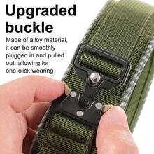 Reflective Dog Collar, Anti-Escape, For Medium & Large Dogs, Convenient Grab Handle - Khaki - View 7