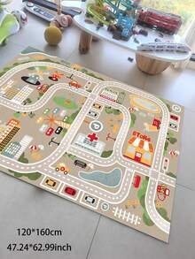 سجادة مدينة بنقش طريق السيارات واحدة، سجادة طريق مدينة مصغر، سجادة لمنطقة اللعب، لوحة ألعاب، سجادة منطقة الزحف، حصيرة ألعاب غير قابلة للانزلاق، من مواد صديقة للفرو، سجادة غرفة المعيشة، سجادة غرفة النوم، سجادة المدخل، سجادة المطبخ، سجادة الحمام، سجادة غرفة الألعاب الإلكترونية، سجادة غرفة الدراسة، ديكور الغرفة، سلع منزلية، مقاومة للأوساخ، متينة وغير قابلة للغبار، سهلة التنظيف والغسل