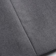 Men's Two-Piece Suit Set, Solid Color Classic Style, Business Casual Slim Fit Style, Western-Style Pants With A Back Slit Style - 灰色 - 查看 4