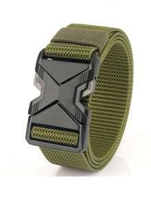 Men's Belt Tactical Belt, Military Hiking Gear "Nylon Mesh Work Belt With Heavy Quick Release Buckle.