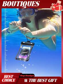 5 piezas Bolsa impermeable para teléfono, bolsa seca para teléfono, bolsa impermeable para teléfono móvil, bolsa impermeable para teléfono, bolsa impermeable para teléfono, bolsa impermeable, bolsa para teléfono celular, bolsas impermeables, bolsa impermeable para teléfono celular, bolsas de playa, funda impermeable para teléfono - Modelo triple mejorado - Ver 4