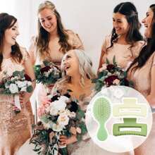 16 Stücke/Set Brautjungfer Vorschlag Geschenke, 8 eckige/blumen Haarklemmen, 8 Haarbürsten für Braut Hochzeit Junggesellinnenabschied Partyfavors