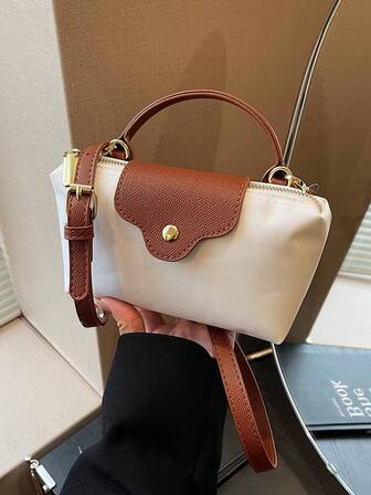 1 st, ny avslappnad tygväska för kvinnor, mångsidig enfärgad axelväska, Boston Shopping Fashionabla Crossbody-väska