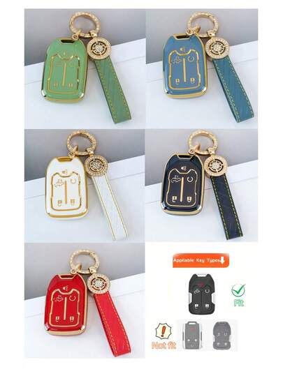 1 chiếc móc khóa nhỏ nhắn và dễ thương, phù hợp với vỏ chìa khóa GMC, bảo vệ chìa khóa xe hơi kèm móc khóa, phù hợp với Chevrolet, Sierra, 1500, 2500HD, 3500HD, giá đỡ chìa khóa đáng yêu.