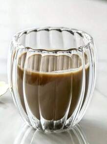 Tazas de vidrio de doble capa, taza de café vertical, 250ml/8.62oz, resistente al calor y aislante térmico, adecuada para café, espresso, whisky, etc. Reutilizable, adecuada para diversas ocasiones como reuniones familiares, oficinas, cafés, fiestas festivas, accesorios de bar, etc., 250ml/8.62oz