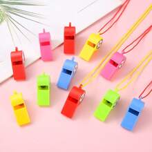 12pcs World Cup Football Whistle, Colored Whistle With Football Stickers, Match Referee Whistle, Match Cheering Whistle Props. Festival Gift Box Filling. Classroom Prize [With Hanging Rope, Random Color]
