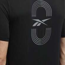 REEBOK RUNNING GFX Tee - Black - View 3