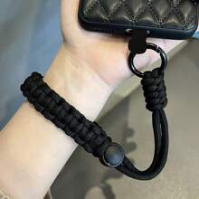 Adjustable Phone Lanyard Braided Keychain Wristband Short Wrist Strap Phone Case Pendant Charm Bracelet Simple Thickened Dopamine Color Block CCD Keychain Camera Strap Phone Anti-Lost Strap For Women And Men Gifts For Mother, Family, Friends, Birthday, Holiday Phone Charm, Phone Chain
