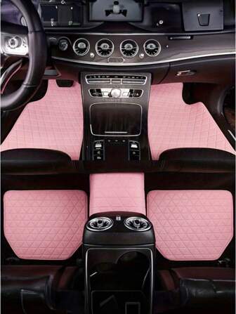 防水 PU 汽车脚垫 - 5 件套/3 件套/2 件套，全套汽车脚垫，前排脚垫，第二排脚垫，全套前后地毯用于内饰保护，汽车内饰配件，耐用、时尚、简约的设计，适合男性和女性 - 全天候保护，易于清洁，增强汽车内饰装饰