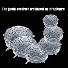 6pcs Silicone Stretch Lids, Elastic Lids Reusable Heat Resistant Various Sizes Cover For Bowl - Fresh-keeping Cover - View 10