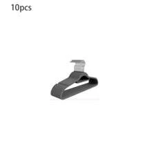 10pcs Flocked Covered Hanger, Horizontal Bar Clothes Rack For Daily Use