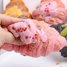 1pc Realistic Slow-Rebound Cheese Croissant Bread Cake Squeeze Anti-Stress Creative Window Display Dessert Stand Decor Party Supplies
