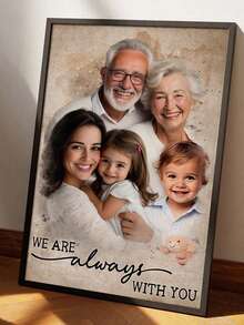 2 Style - Add Loved One To Photo Custom Canvas - Upload Photos And Have Them Processed By Professional Designers - Personalized Photos Customized Canvas - Memorial Gift For Dad Mom - Artwork Wall Painting For Gift, Keepsake,Home Harmony - As Shown - View 8