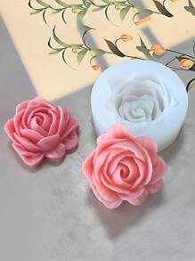 3D Big Rose Flower Shaped Scented Silicone Candle Mold Handmade Expanded Stone Gypsum Soap Resin Mold DIY Home Plaster Resin Crafts Candle Cup Decor Mold