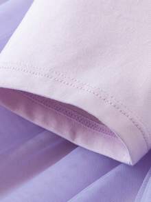 mini bala Mesh Dress Girls' Baby Skin-Friendly Breathable Sweet 2025 New - Pink Purple - View 8