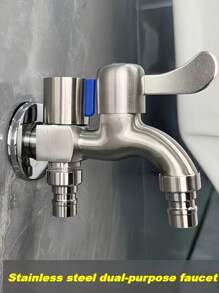 1 Stück Wasserhahn aus Zinklegierung - Waschmaschine Wasserhahn, Haushaltsküchenarmatur, Bad Armatur, Outdoor Garten Wasserhahn