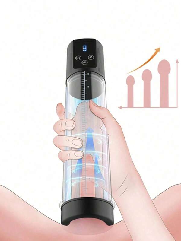 Bomba de pene eléctrica para aumento - Bomba de vacío para agrandamiento masculino, aumentar y extender - Masturbador masculino para entrenar un pene talla grande grande - Juguete sexual para adultos