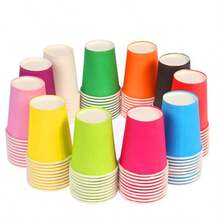 20pcs 9oz Thick Disposable Colored Paper Cups, Reusable Colored Party Cups For DIY, Suitable For Coffee, Milk, Juice, Hot Tea, Wedding, Family Gathering, Camping Picnic, Party Decoration, Birthday, Housewarming, Gender Reveal, Christmas, Thanksgiving, Halloween, Easter - Yellow - View 8