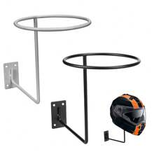 1Pc Motorcycle Helmet Stand White Wall Mount Helmet Display Rack Iron Hat Rack Electric Bicycle Helmet Rack Saves Space For Easy Access Motorcycle Ornaments Suitable For Garage Storage Supermarket
