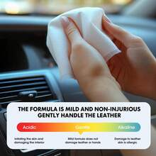 20 片装 Carsun 汽车内饰清洁湿巾 - 适用于去除皮革、铬和污渍，无残留，干净的汽车湿巾