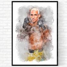 1 件/3 件墙面艺术海报可选框架流行混合武术 MMA 海报拳击手水彩墙面艺术印刷帆布画臭名昭著的图片用于家居装饰,带框架的墙面艺术 - 彩色 - 查看 87